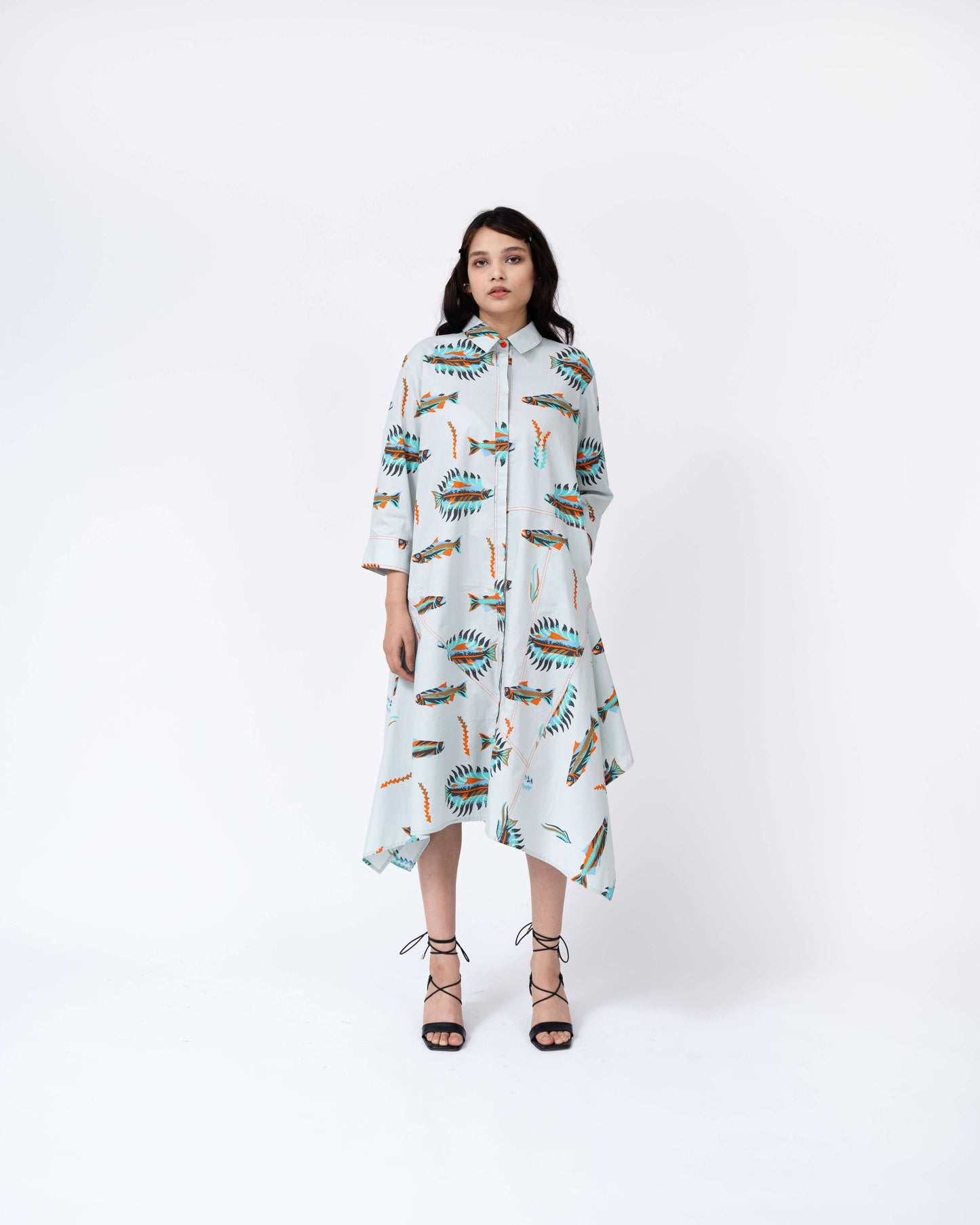 Scale Fish Print New Hanker Dress