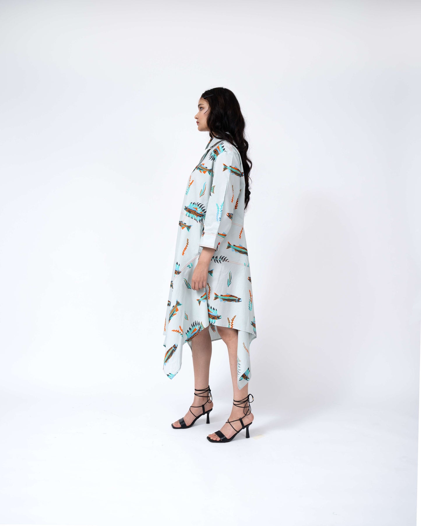 Scale Fish Print New Hanker Dress