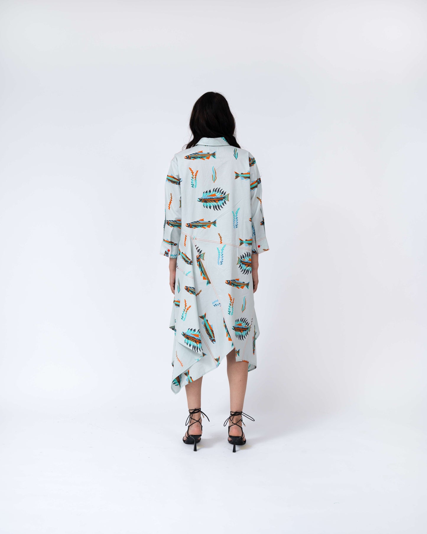 Scale Fish Print New Hanker Dress