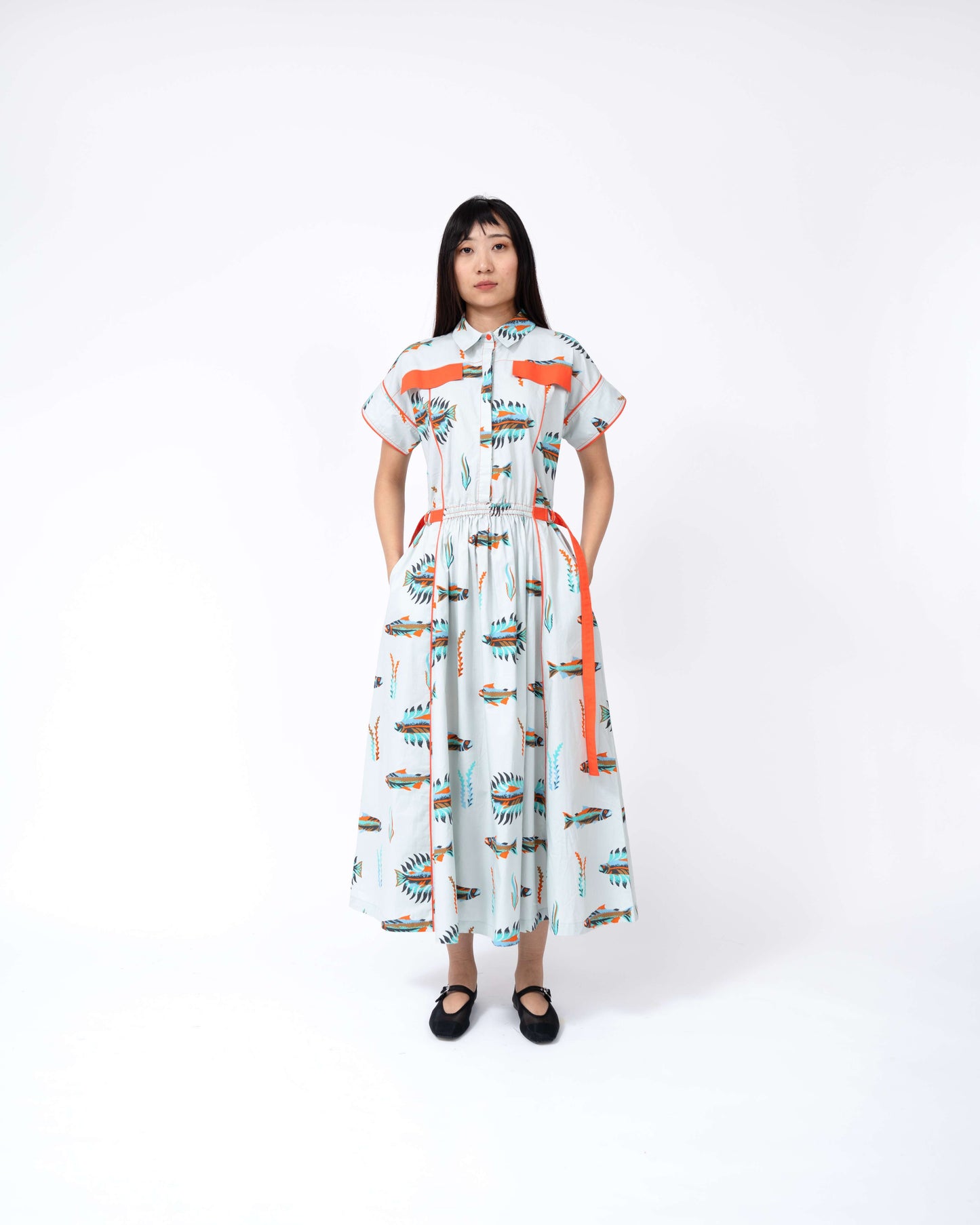 Scale Fish Print Tong Dress