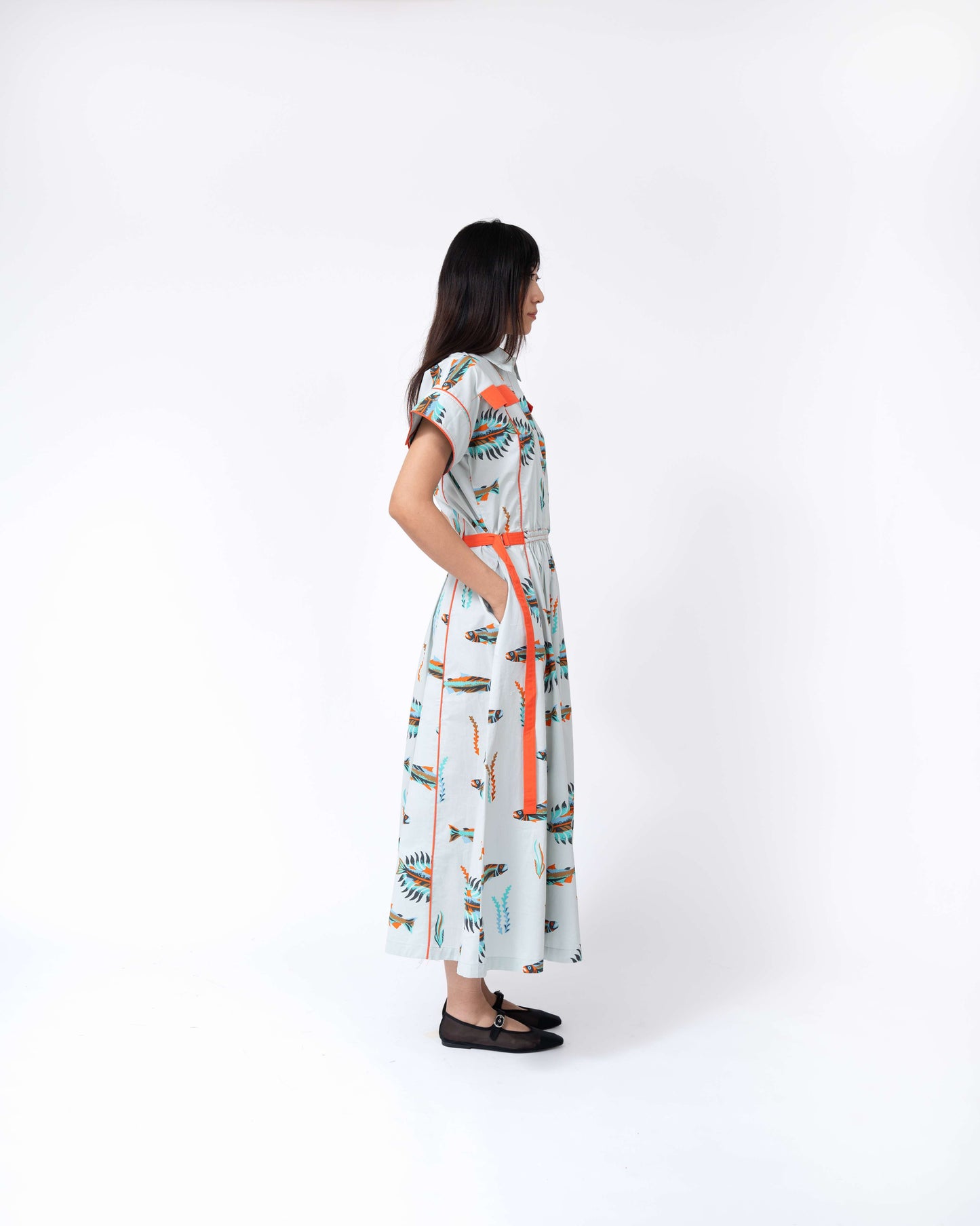 Scale Fish Print Tong Dress