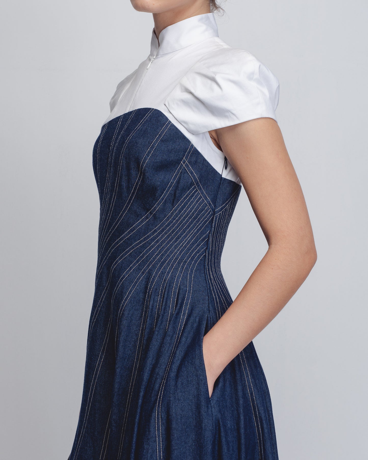 Denim Swirl Dress