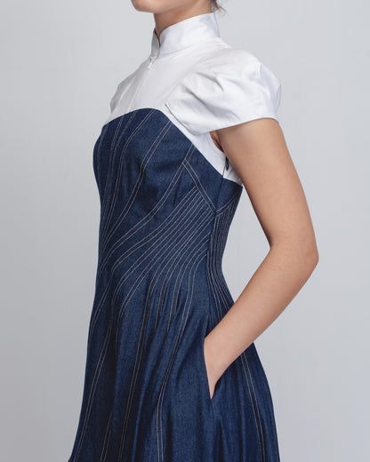 Denim Swirl Dress