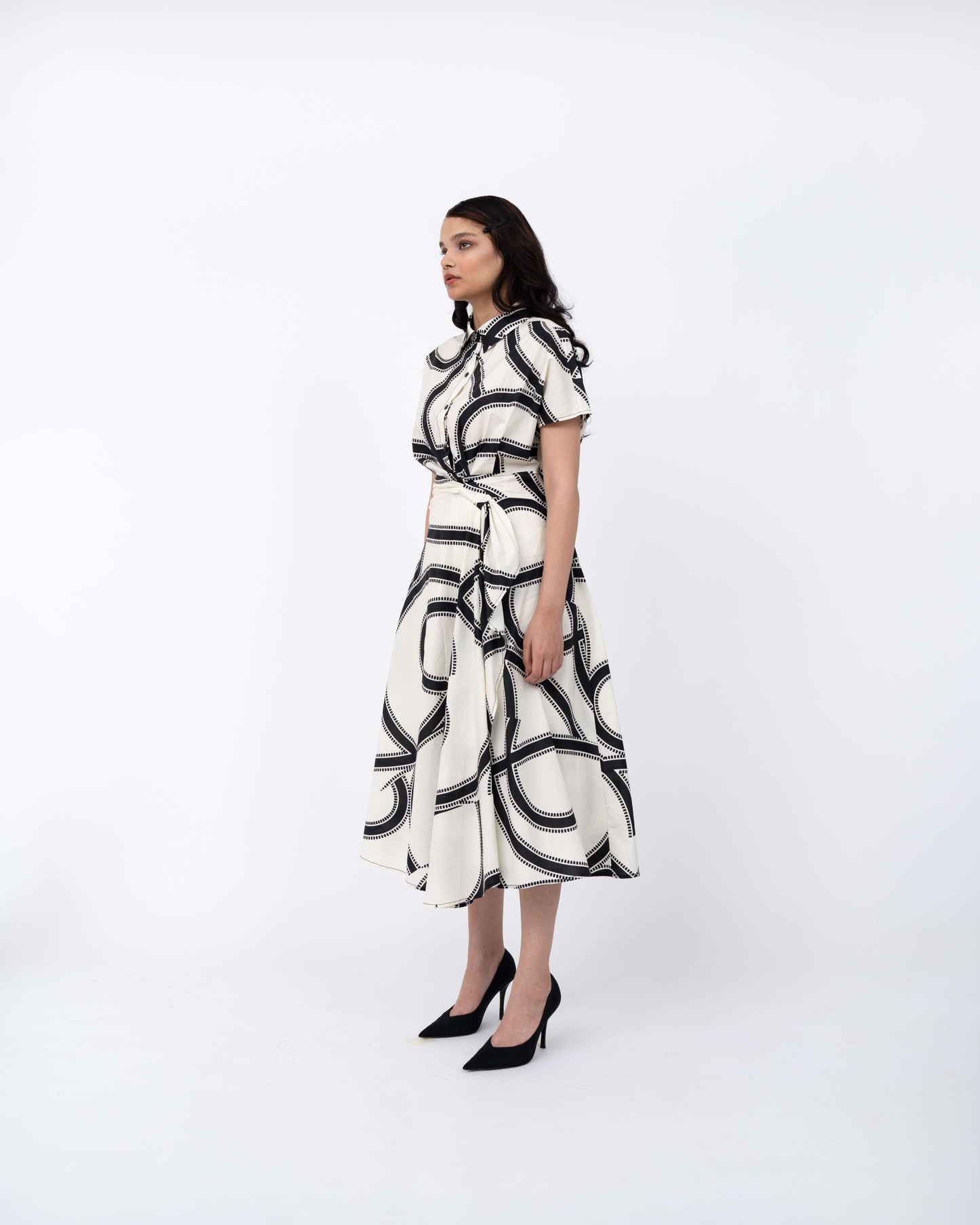 Swrill Print Wrap Dress