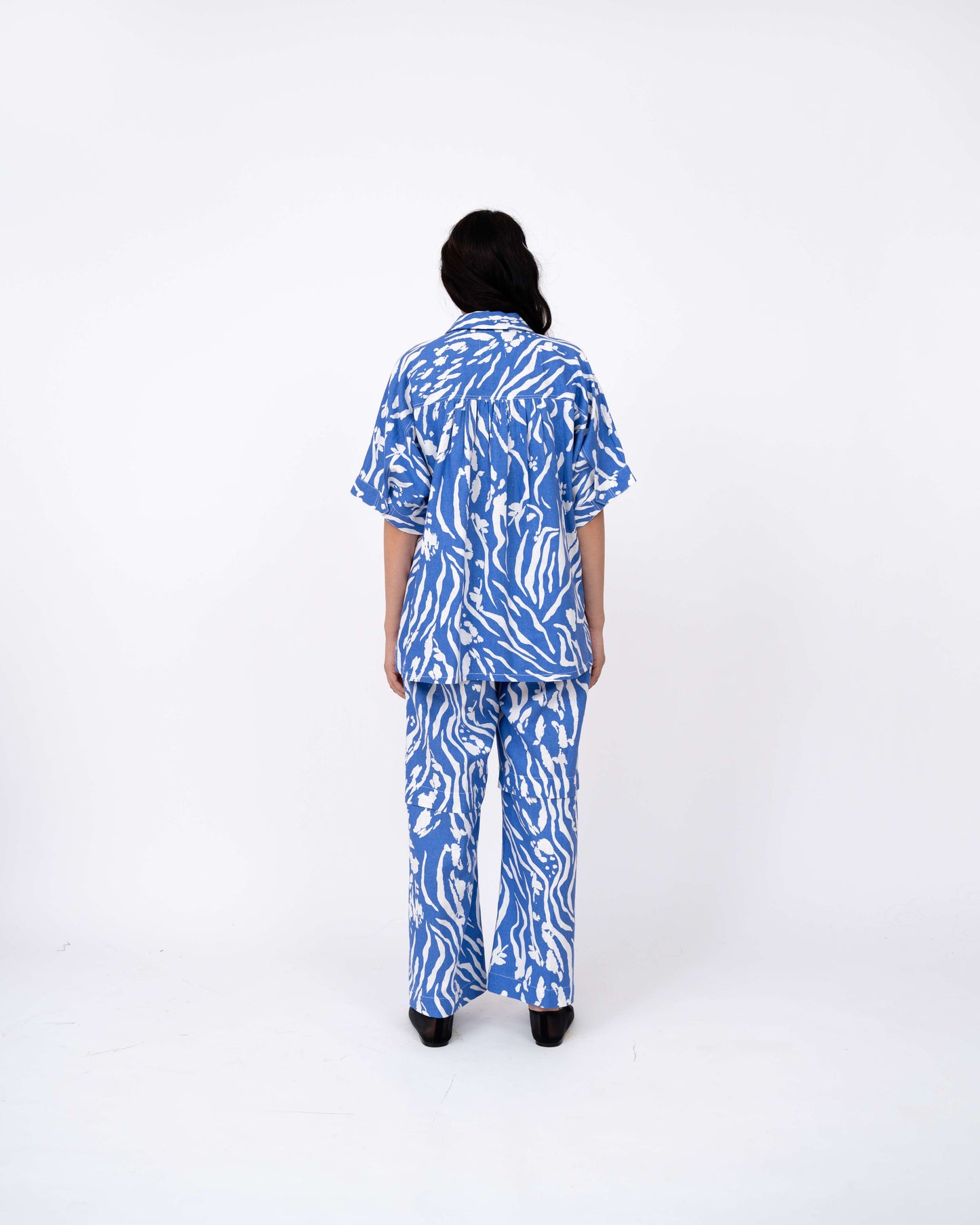 Blue Wave Pleated Day Pant