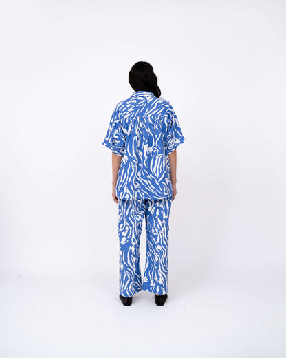 Blue Wave Pleated Day Pant