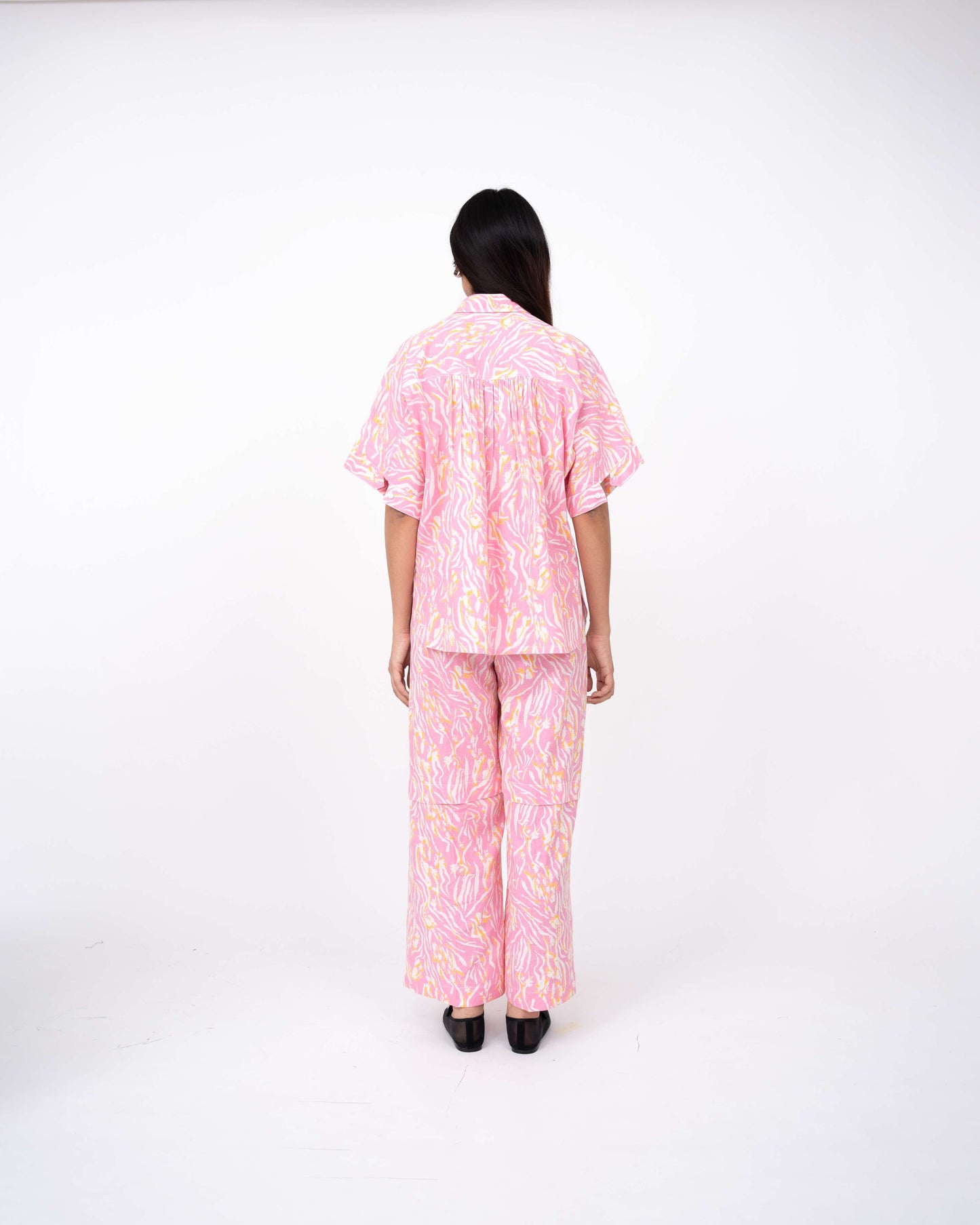 Pink Wave Pleated Day Pant