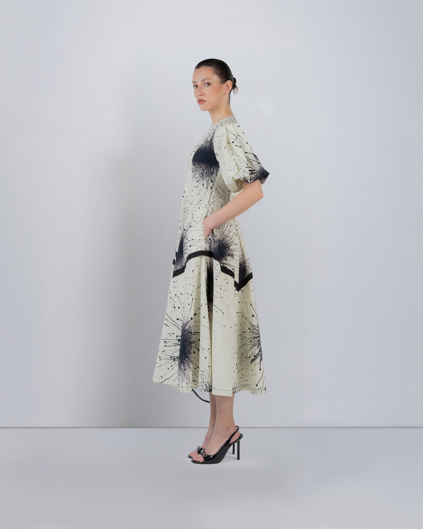 Thalia Dress In Splatter Print