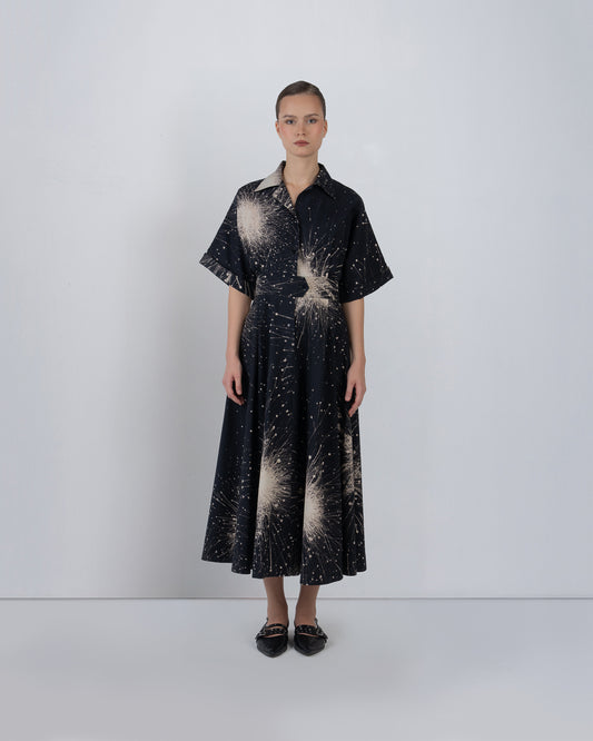 Sun Dress In Splatter Print