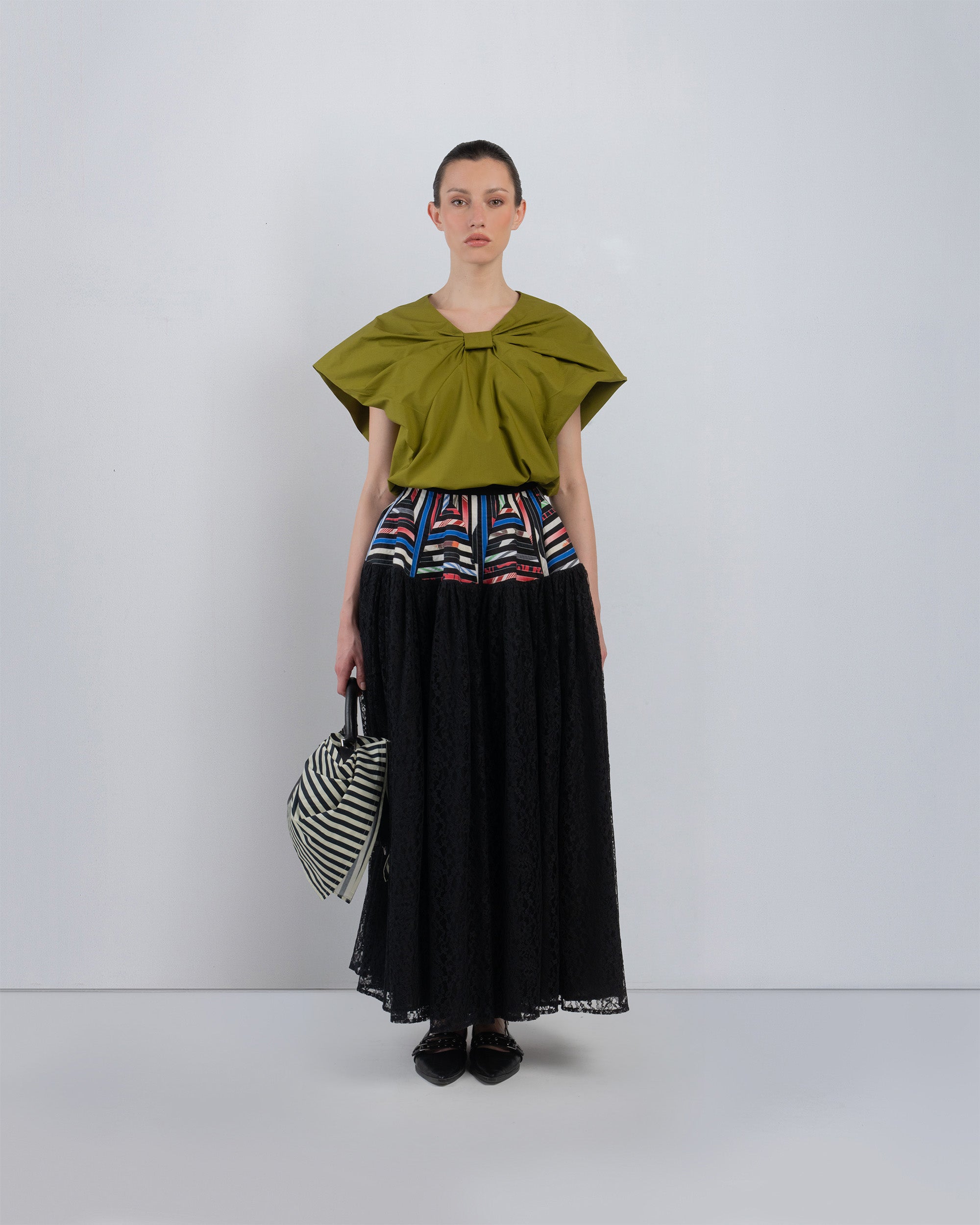 Pagoda Peplum Skirt