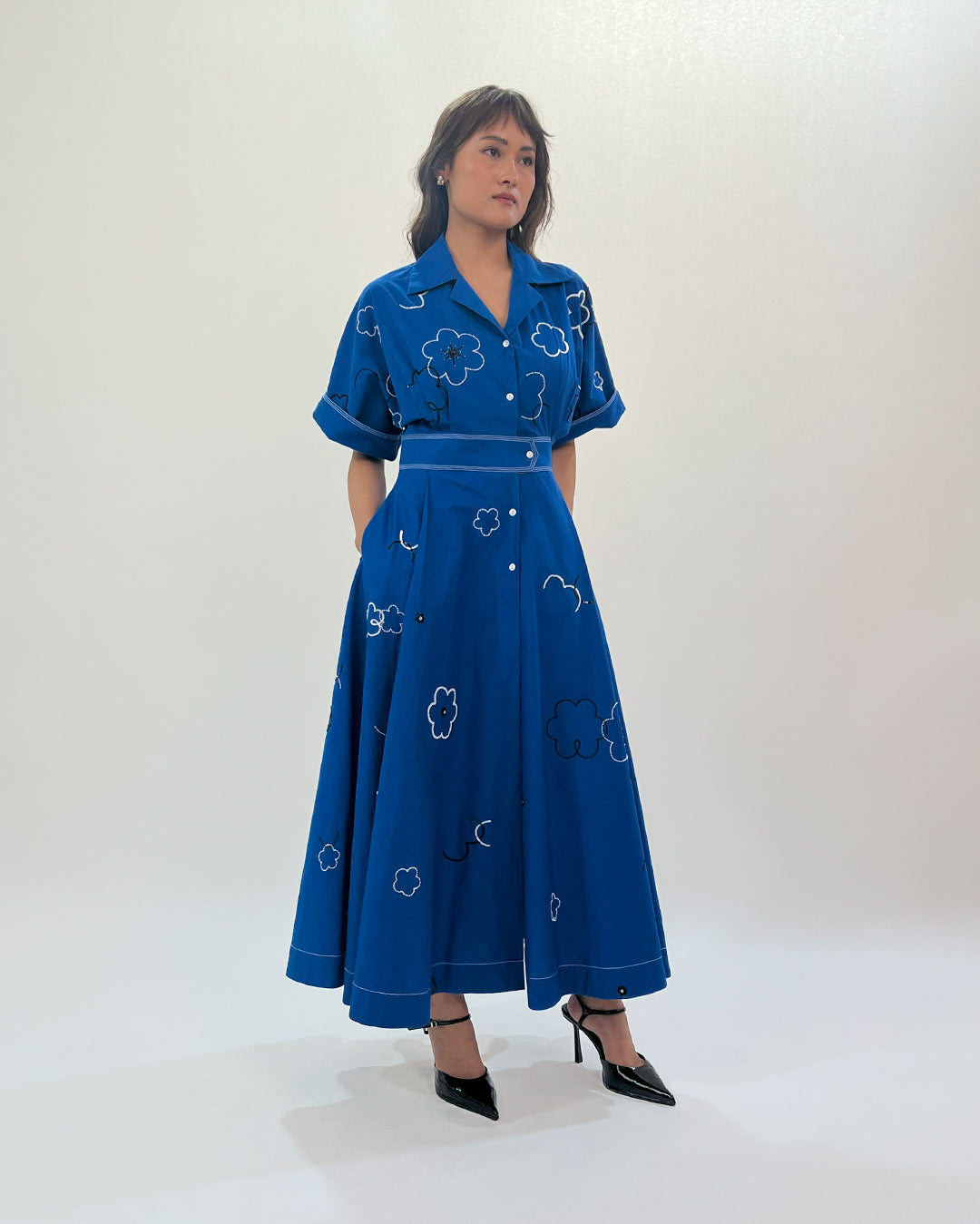 Ditsy Embroidered Sundress
