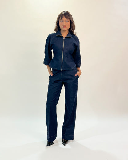 Flared Denim Pants
