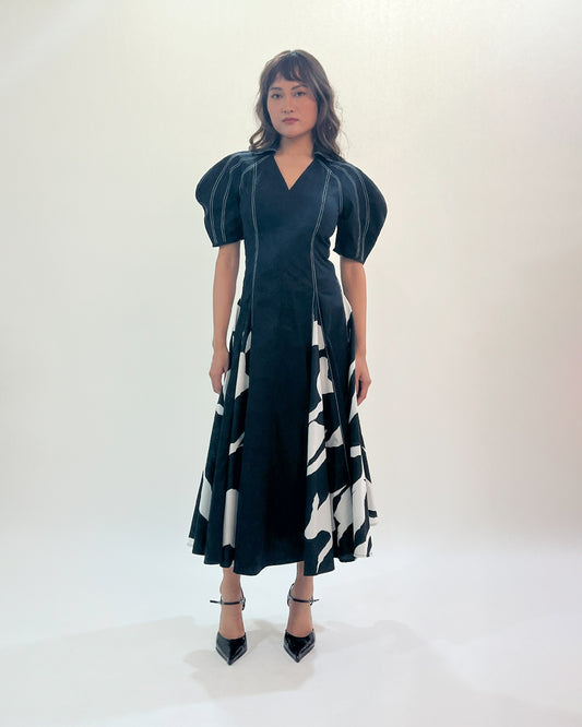 Stream Godet Dress