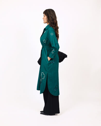 Ditsy Embroidered Fence Shirt