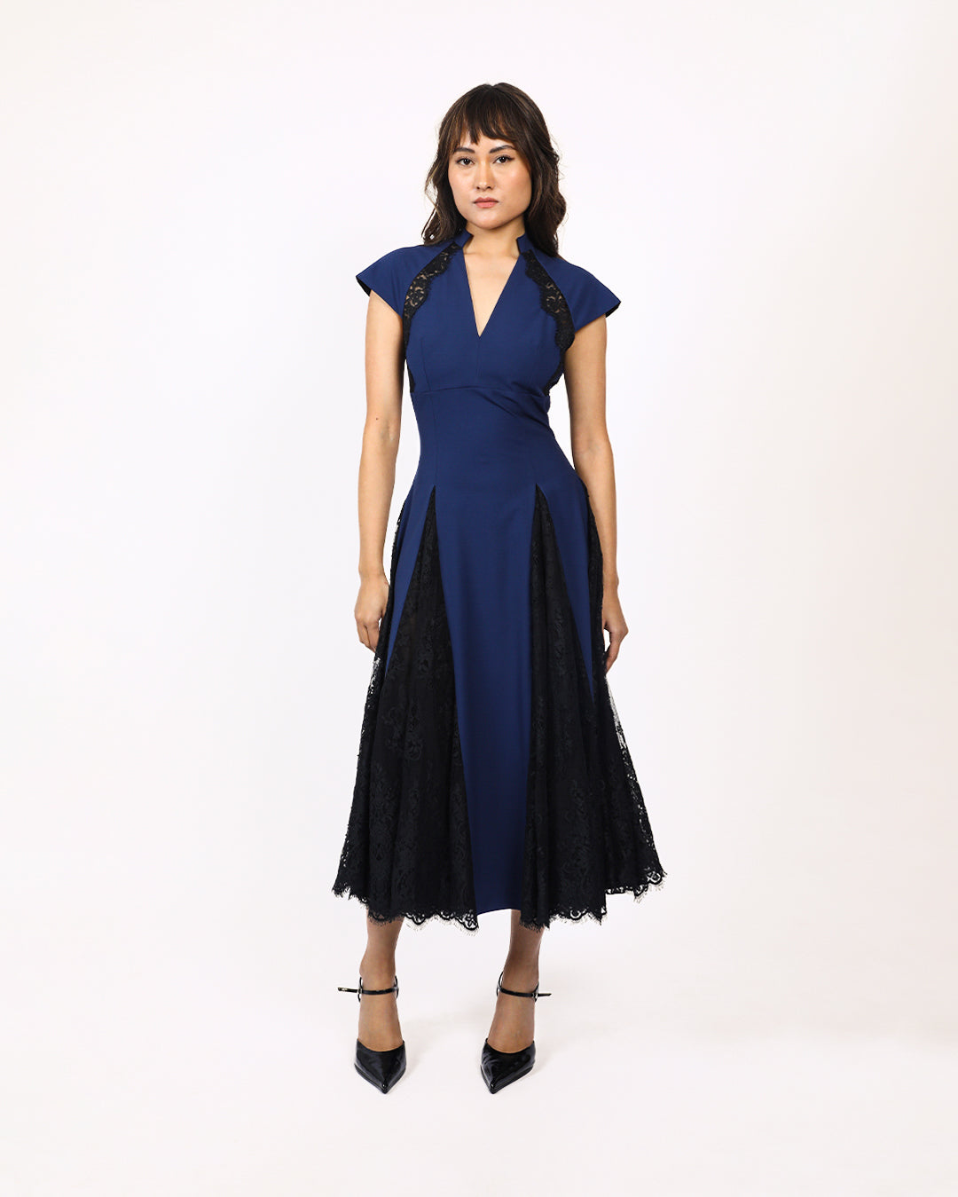 Lace Godet Dress