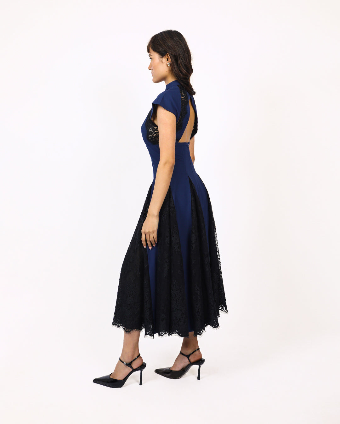 Lace Godet Dress
