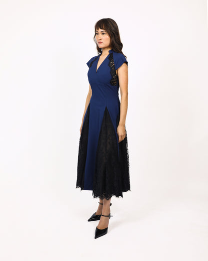 Lace Godet Dress
