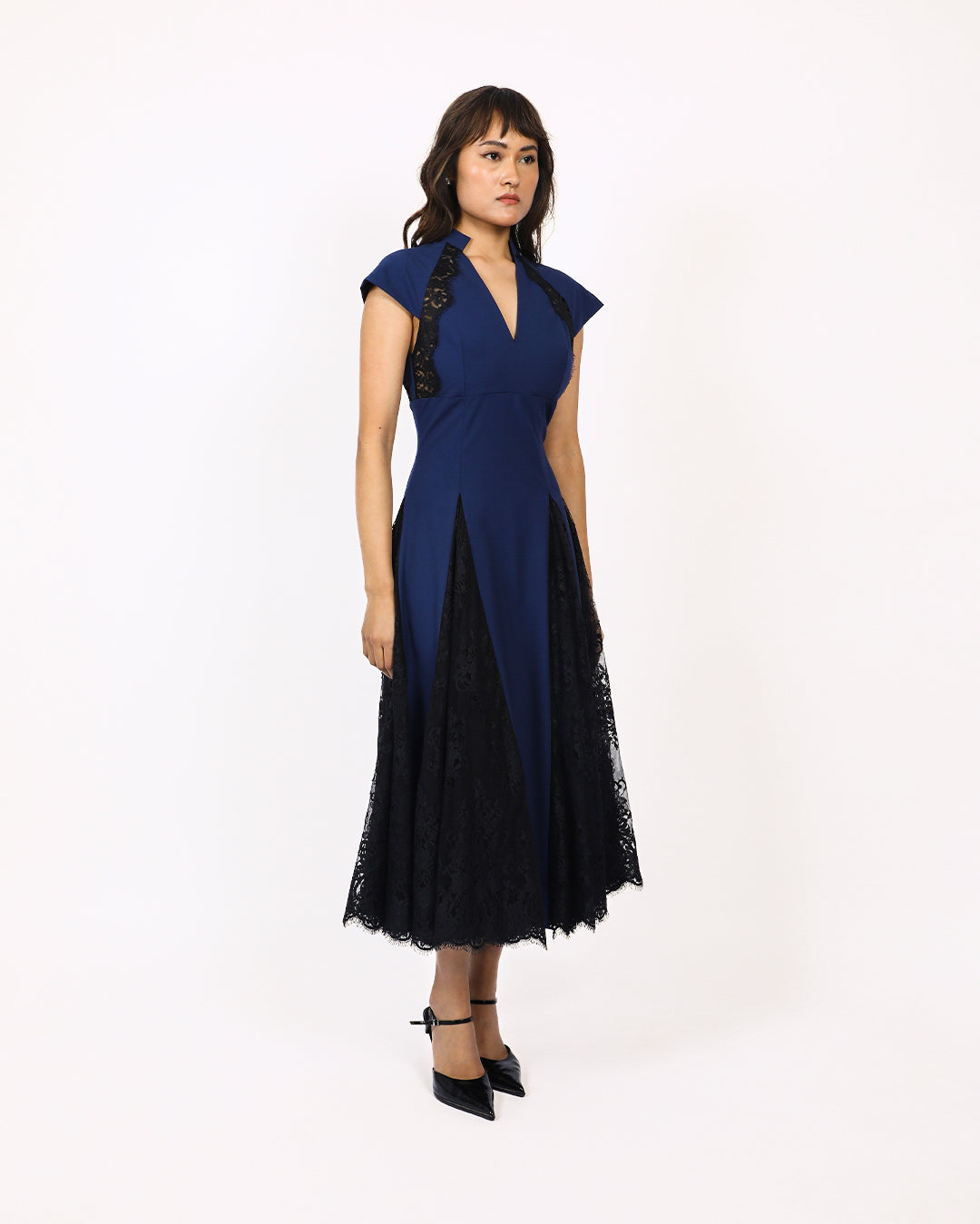 Lace Godet Dress