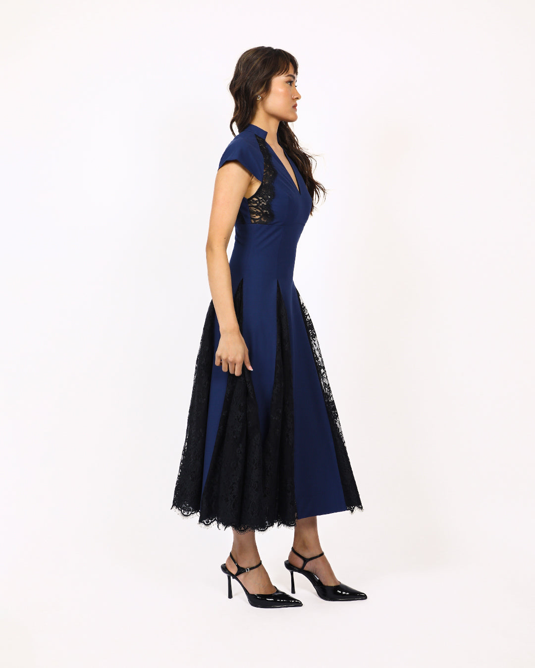 Lace Godet Dress