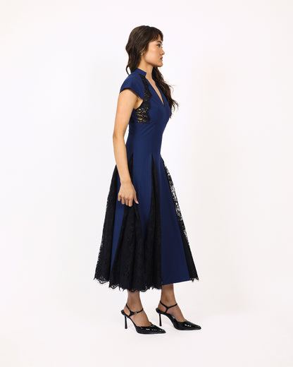 Lace Godet Dress