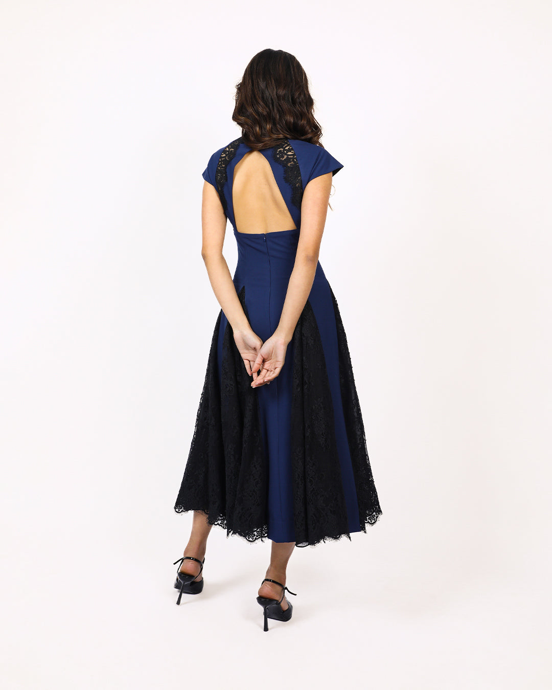 Lace Godet Dress