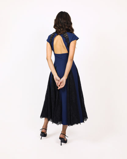 Lace Godet Dress