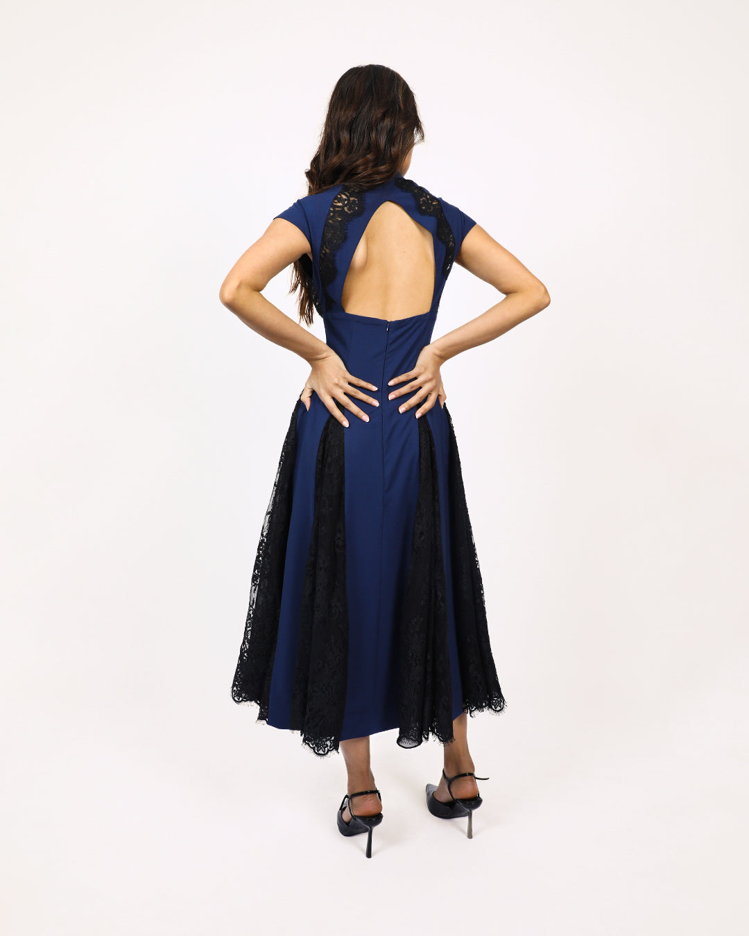Lace Godet Dress