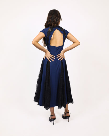 Lace Godet Dress