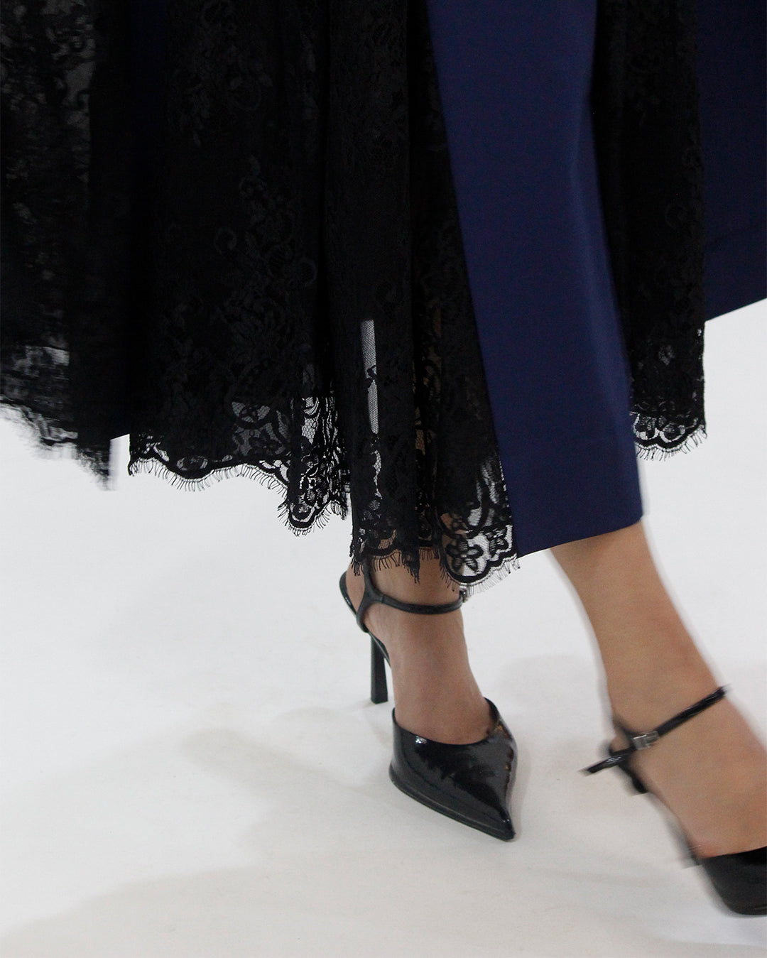 Lace Godet Dress