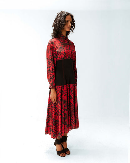 Florix print Samira crepe dress