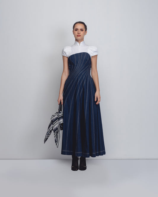 Denim Swirl Dress