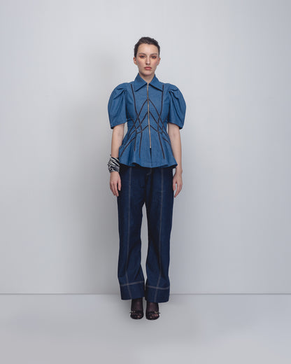 Spirale Denim Top