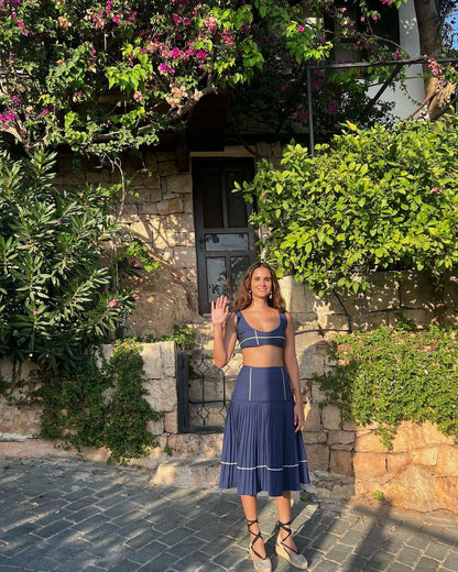 Fan Pleated Skirt