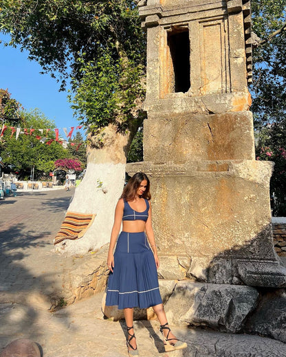 Fan Pleated Skirt