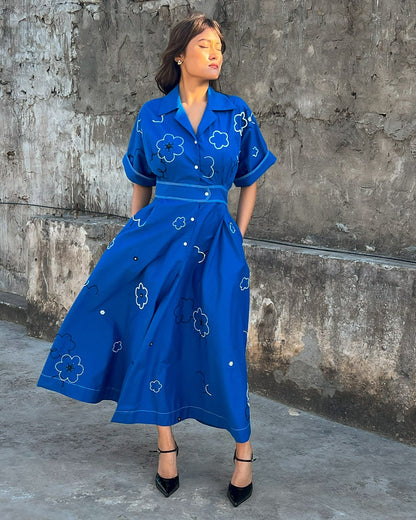 Ditsy Embroidered Sundress